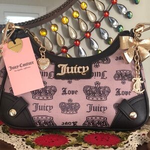 NWT Juicy Couture Vintage Couture Shoulder/Crossbody Handbag w/ Goldtone Box